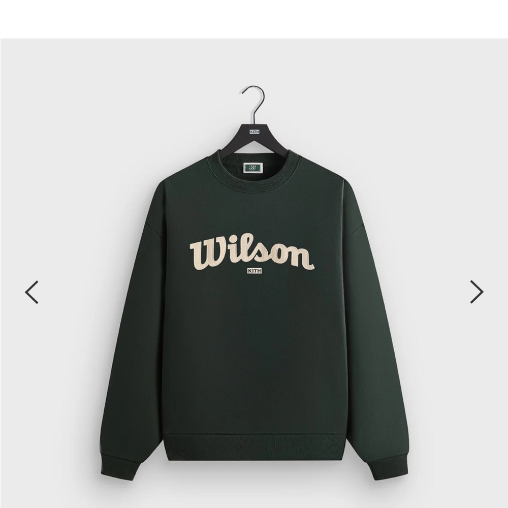Limit edition Wilson kith Green crewneck